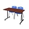 Kobe Rectangle Tables > Training Tables > Kobe Training Table & Chair Sets, 48 W, 30 L, 29 H, Cherry MKTRCT4830CH47BE - alternate 1